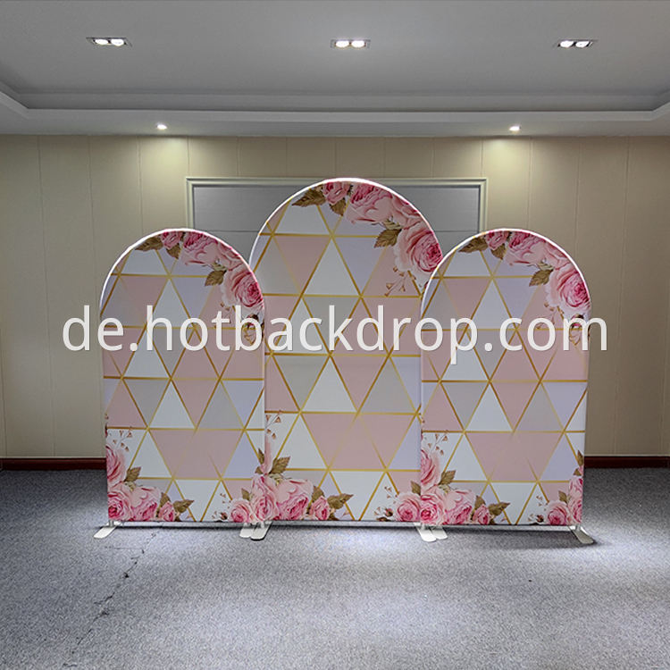 Customized Full Farb Tension Fabric Circle Hochzeit Hintergrund